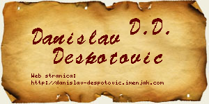 Danislav Despotović vizit kartica